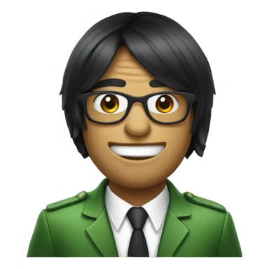 Alligator with black wig  sticker