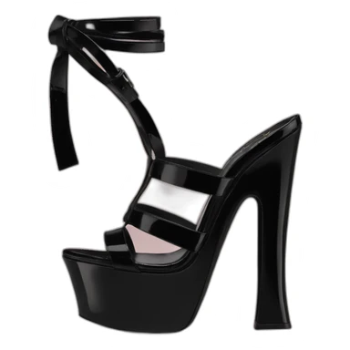 Ysl heel sandal TRIBUTE PLATFORM SANDAL black PATENT LEATHER sticker
