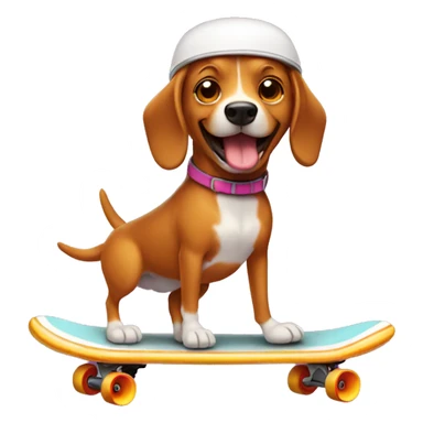 hotdog riding skateboard  sticker