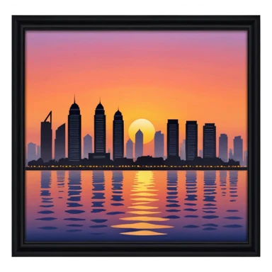 Mumbai sunset at Worlu sticker