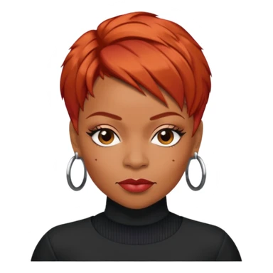 Tionne T-Boz Watkins with short red hair sticker