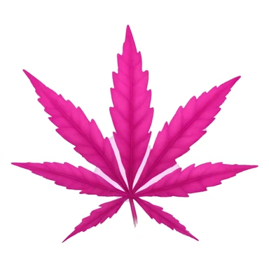 Pink weed leaf sticker