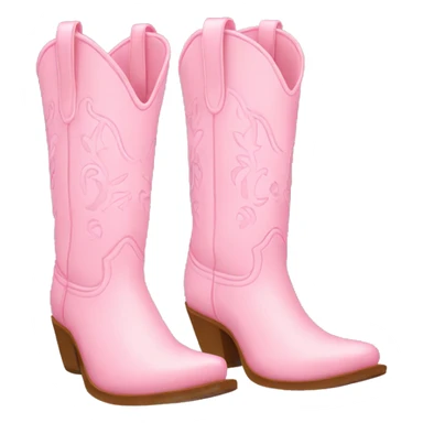 pastel pink cowgirl boots sticker