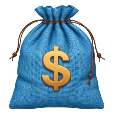 blue money sack sticker