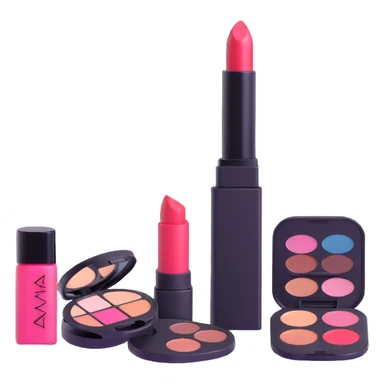 AVON makeup set with lipstick, eyeshadow palette, and mascara sticker