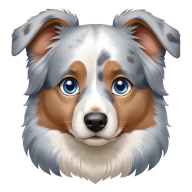 Blue Merle Australian shepherd one blue eye and one brown eye sticker