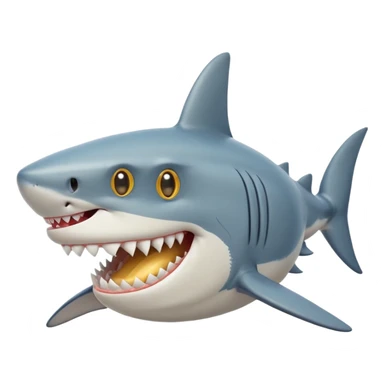 Shark with golden cilinder on his head smiling sticker