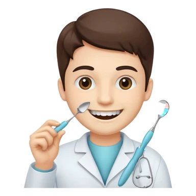 generate a dentist emoji that treats teeth sticker