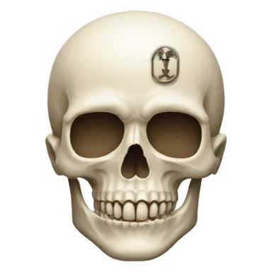 a working skull with a diplomat sticker