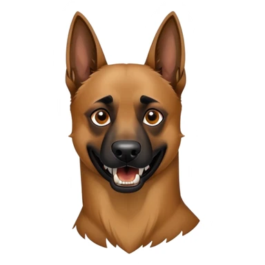 Belgian Malinois aggressive barking, teeth bared sticker