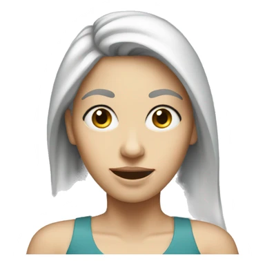 white woman showing viewer phone sticker