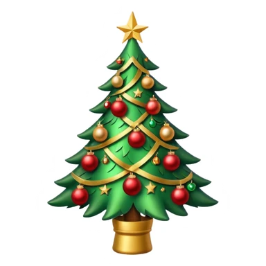 Lit Xmas tree sticker