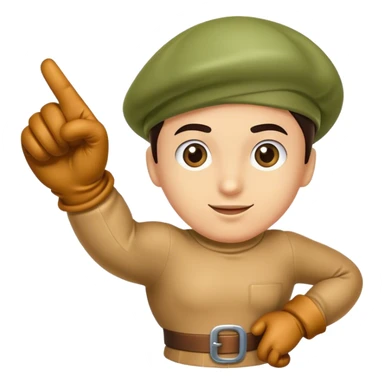 Transparent hand in glove  pointing gesture sticker