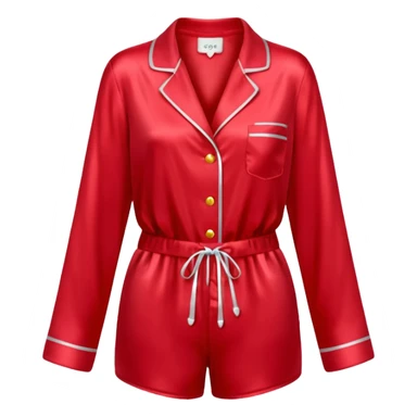 Pijama de satin color cherry sticker