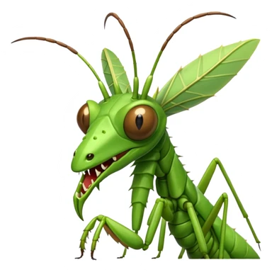 Treacherous praying mantis sticker