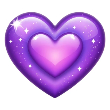 Sparkles Purple Heart  sticker