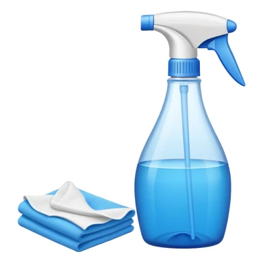 cleaning product and rag sticker
