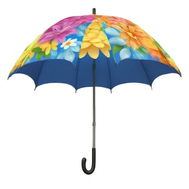 Color flower umbrella with a waterfall underneath  sticker