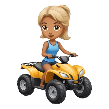 girl riding a four wheeler sticker