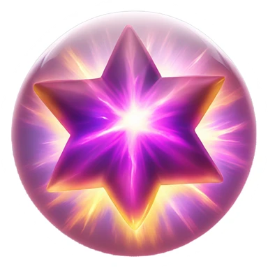 astral projection explosive star contained inside a ball sticker