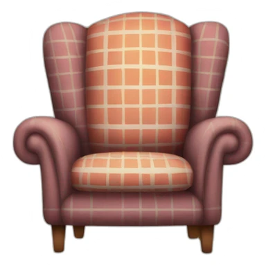 Cosy chair with a plaid on it sticker