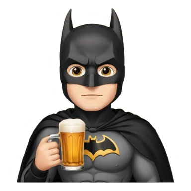 Batman au bistrot bois une bière  sticker