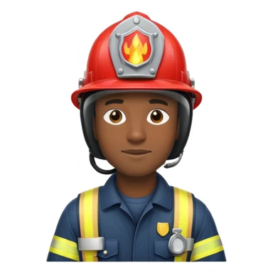 black fireman sticker