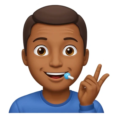 Un homme brun qui envoi un bisous. sticker