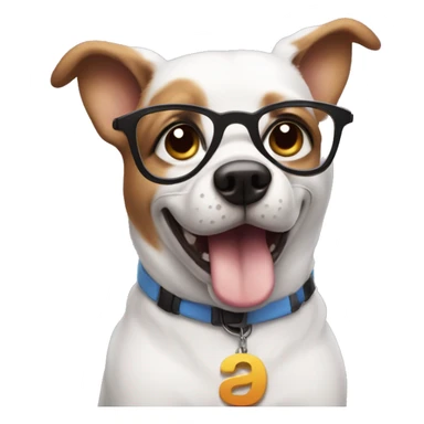 nerd dog with one finger up saying "actually" sticker