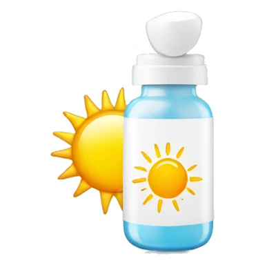 vitamin bottle with a sun on the side representing vitamin D sticker