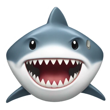 Shark with toothpick in mouth sticker