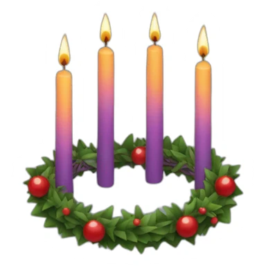Advent wreath sticker