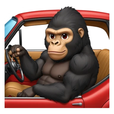 Gorilla in a coupe sticker