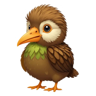 cute kiwi bird ai agent ( color fillable)  sticker