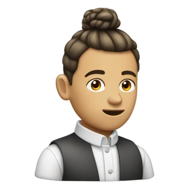 Un garçon au chignon qui fume  sticker