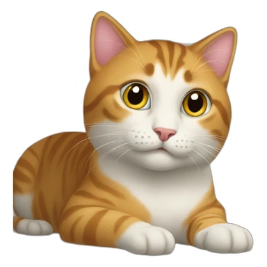 Cat under a table sticker