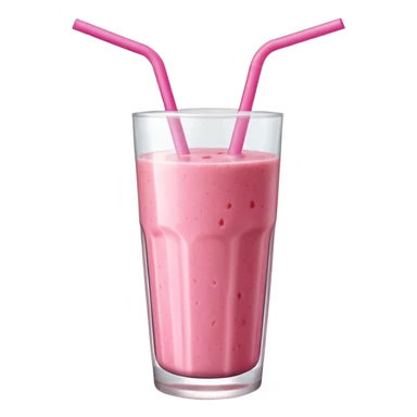 Strawberry smoothie (pink, straw) sticker