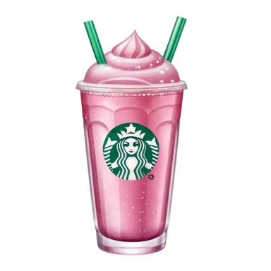 Starbucks glittery pink drink  sticker