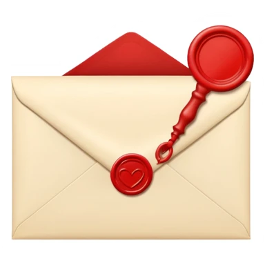 Cream-colored romantic Letter Envelope  sticker