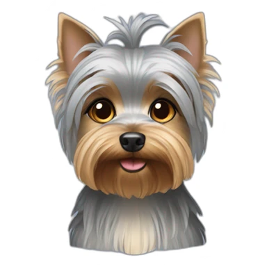 Female grey Yorkshire terrier sticker