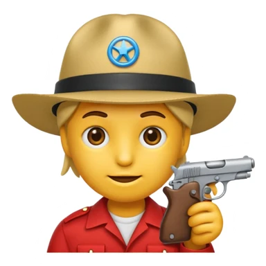 As un emoji que se vea la cabeza nada más con una gorra de lado y que no tenga aspecto infantil con una pistola  sticker