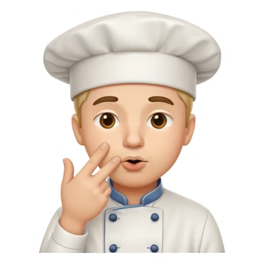Chef making holding fingers together kissing his mouth sticker