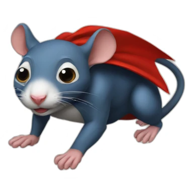 Superman as a rat sticker