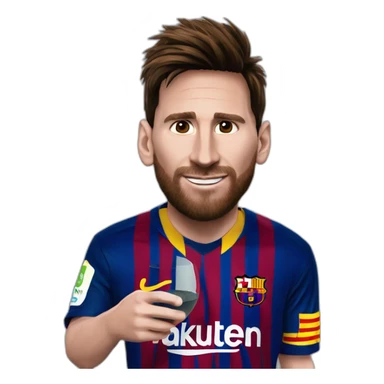 leo messi colorado tomando mate sticker