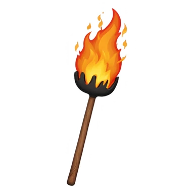 wood fire stick  sticker