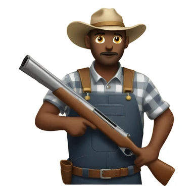 Farmer with a shotgun sticker