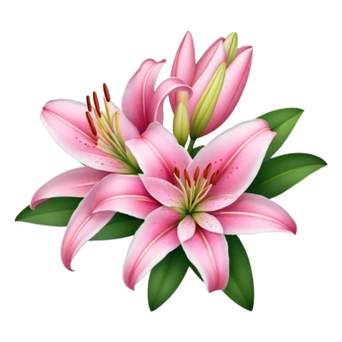 Pink lilies sticker