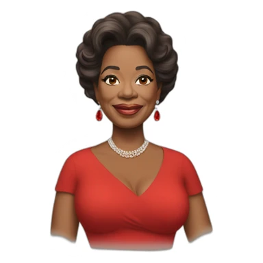 Oprah winfrey red dress sticker