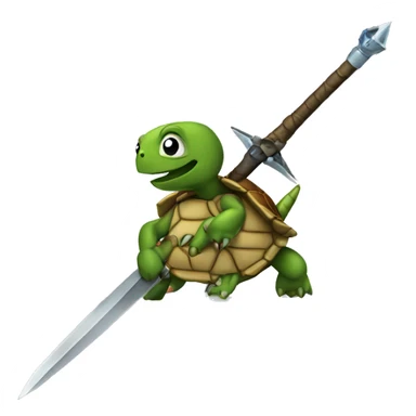 Tortuga con espada sticker