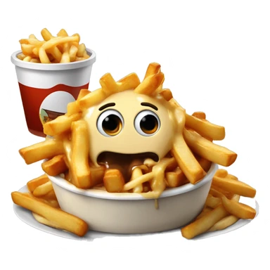 Poutine qui mange une poutine  sticker